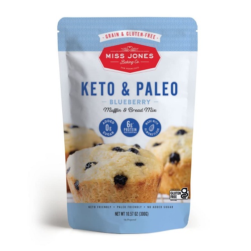 miss jones gluten free keto blueberry muffin mix